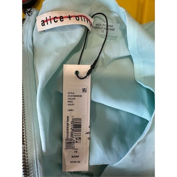 NWT ALICE + OLIVIA Sion Pleated Midi-Dress SIZE 10 $550 - Picture 10 of 10